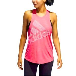 Adidas Logo Racerback Pink Tank Top Size Small